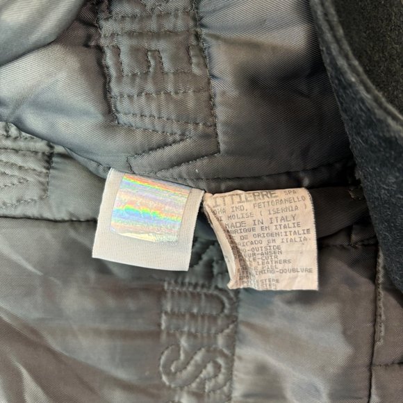 L - Vintage Versus by Versace Suede Leather Coat - Picture 7 of 7